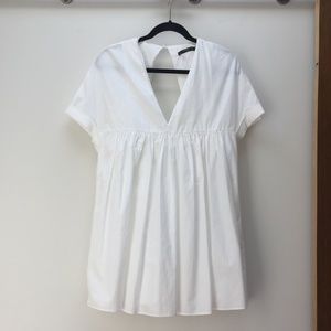 ZARA White Babydoll Dress SMALL